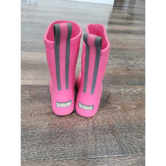Totes Toddler Girl Pink Rainboots‎ Size 5-6 #2 - Picture 4 of 5